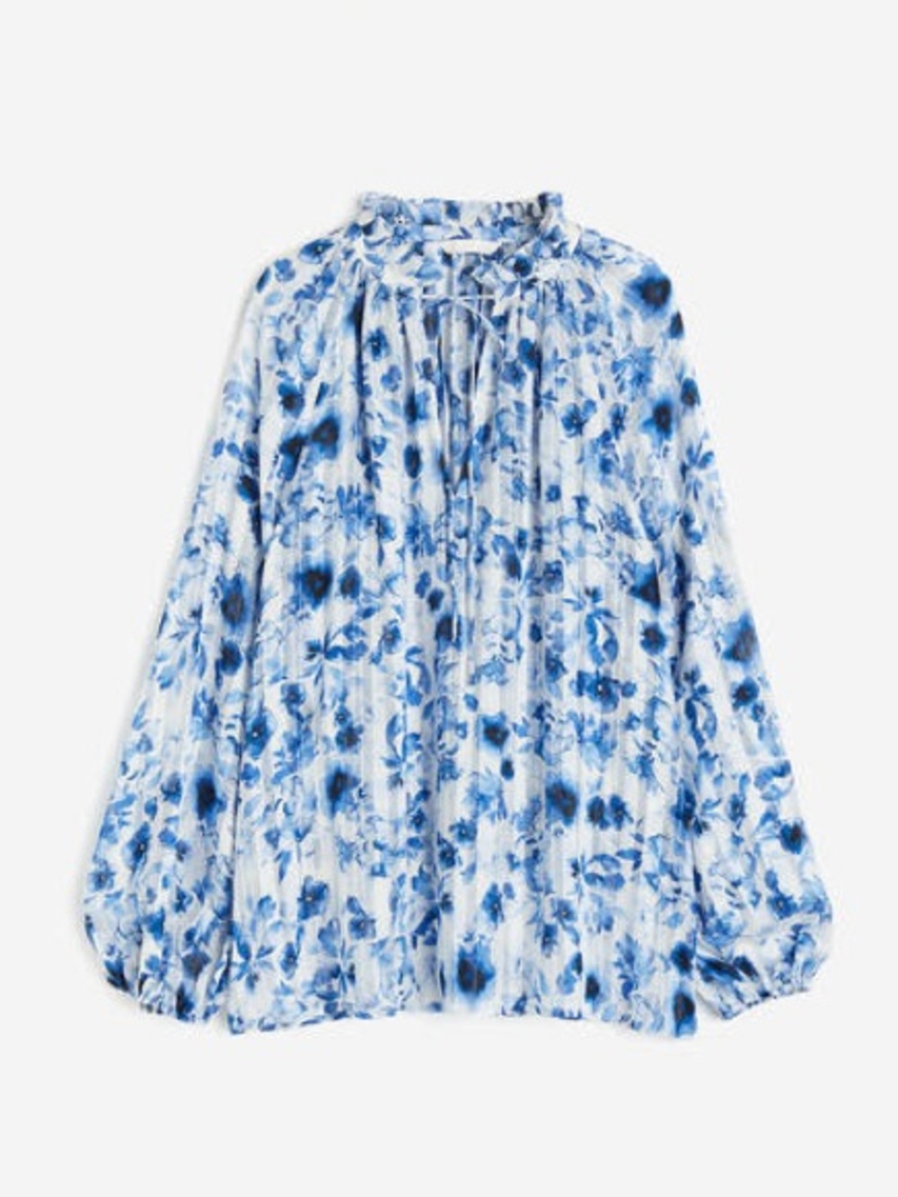 H&M Ruffle-Trimed Creped Blouse